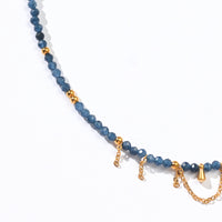 Yara  Veil Necklace |Blue Sapphire