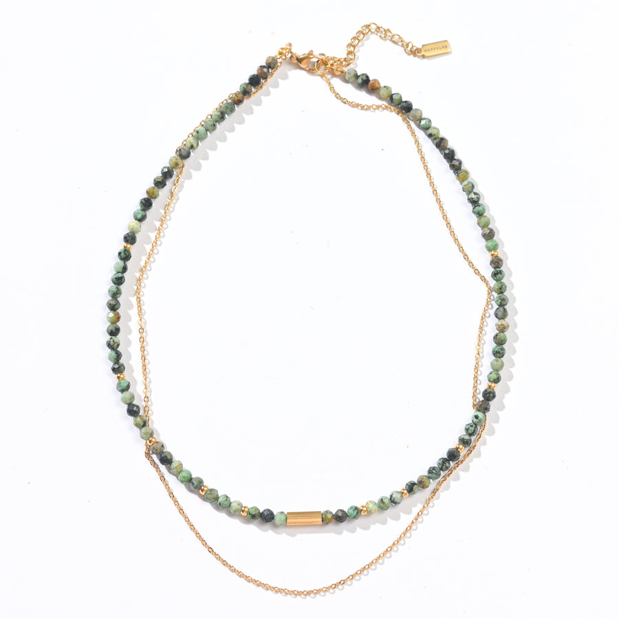 Sasha Layered Necklace | African Turquoise