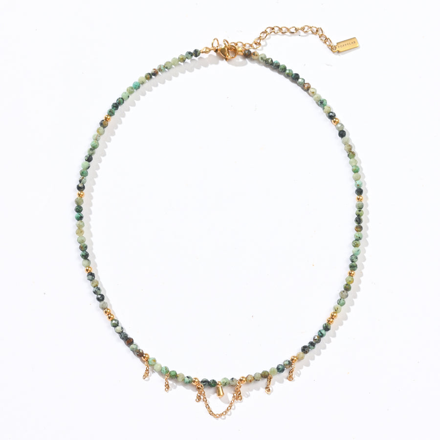 Yara  Veil Necklace |African Turquoise