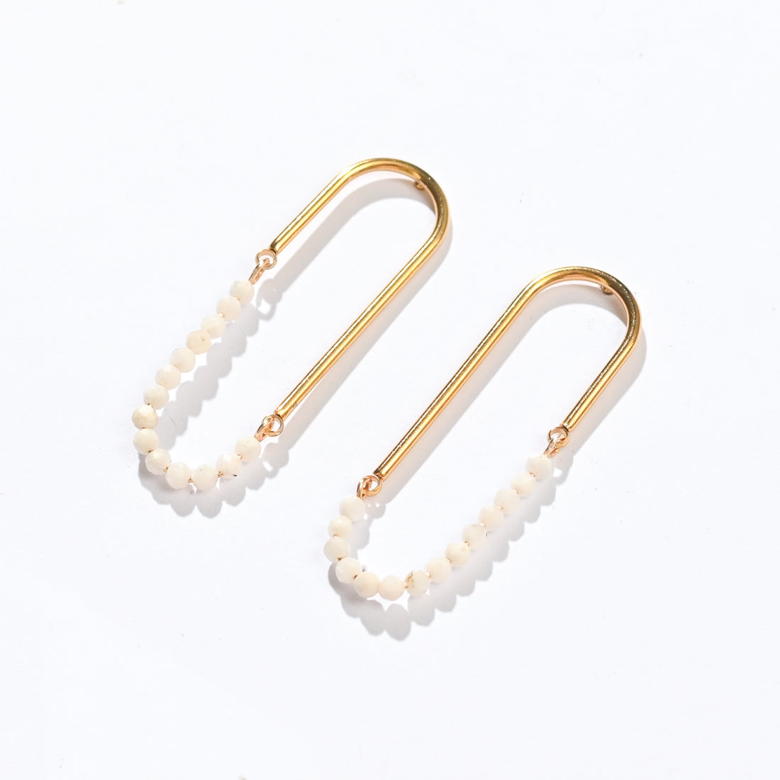 Kayla Stud Hoops | Moonstone