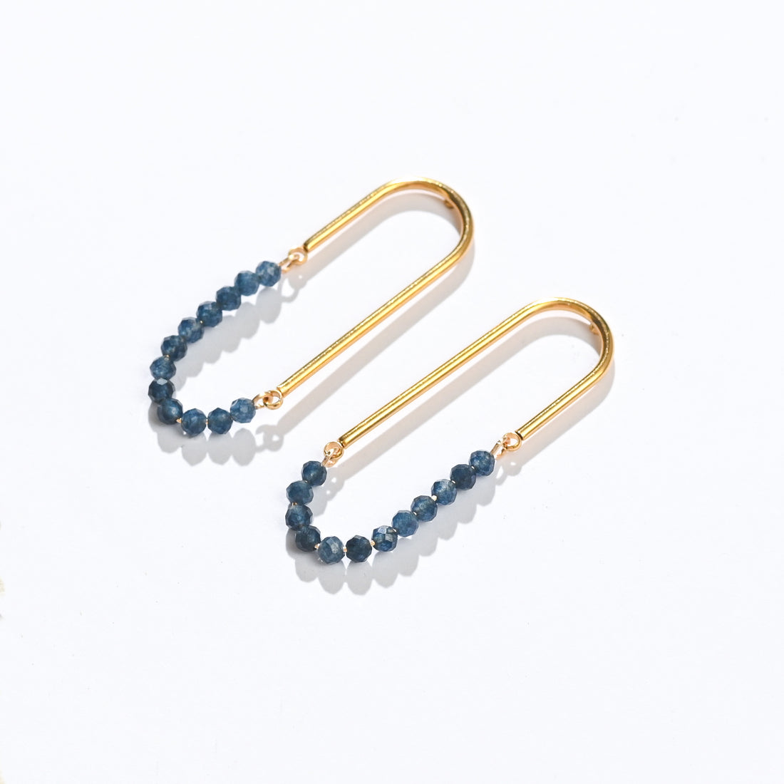 Kayla Stud Hoops | Blue Sapphire
