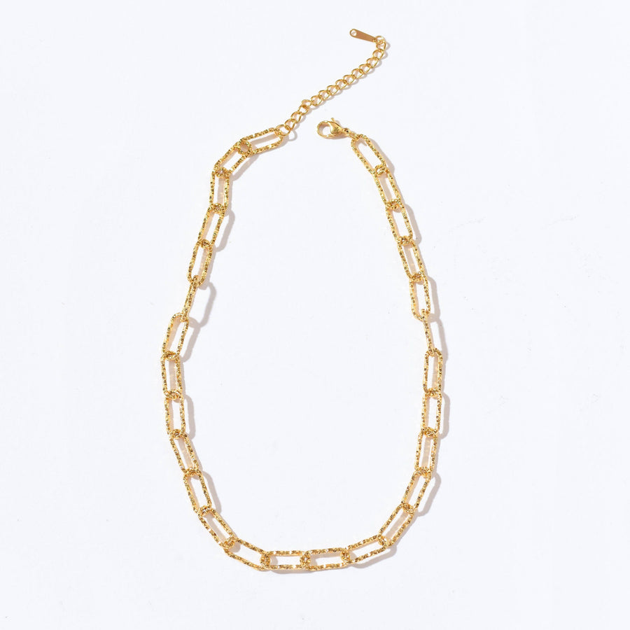 Allison Textured Link Necklace