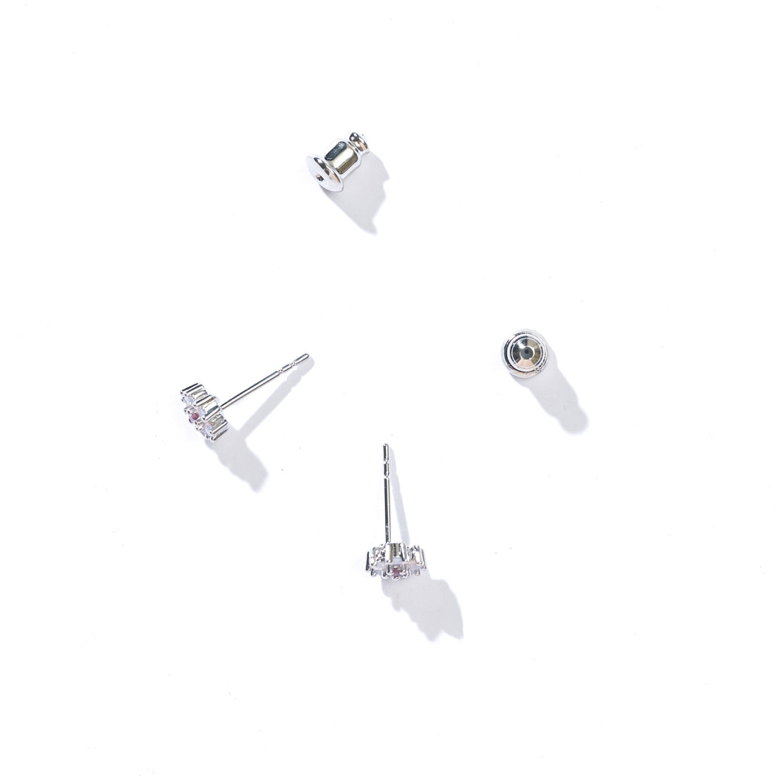 Annalis Flower Studs | Opal Silver