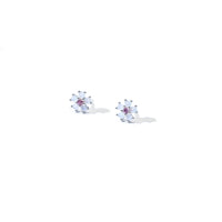 Annalis Flower Studs | Opal Silver