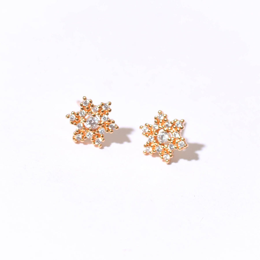 Celestine Studs | Warm Gold