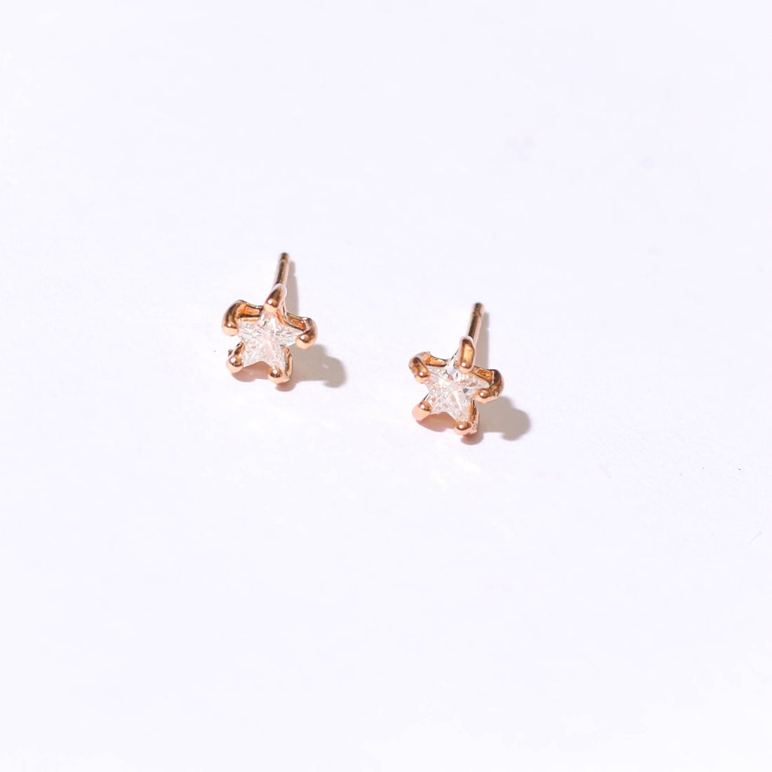 Crystal Star Studs | Warm Gold