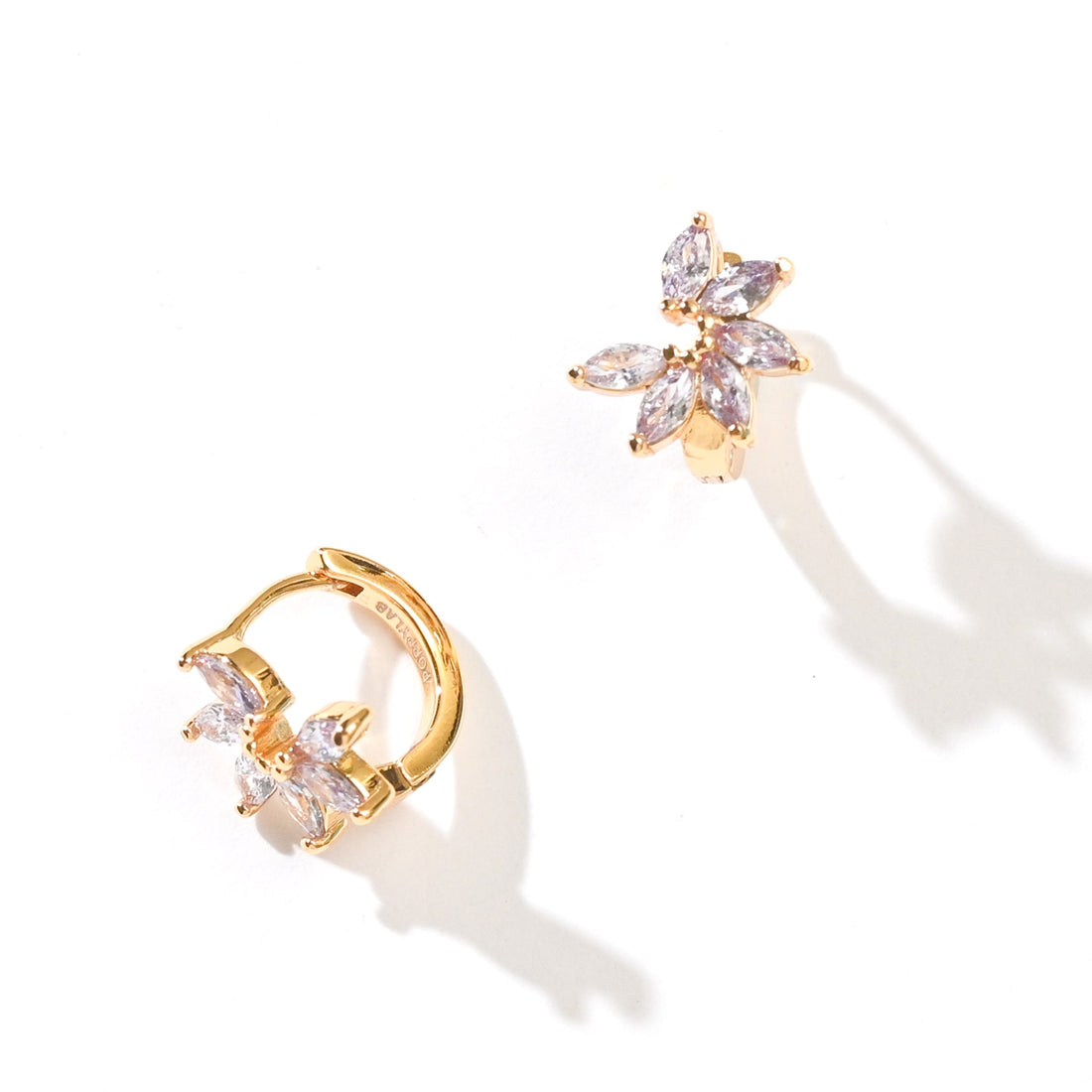 Jazlyn Petal Hoops | Lavender Gold