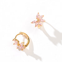 Jazlyn Petal Hoops | Blush Gold