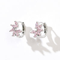 Jazlyn Petal Hoops | Blush Silver