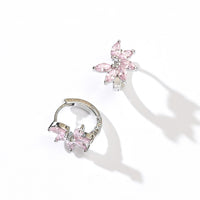 Jazlyn Petal Hoops | Blush Silver