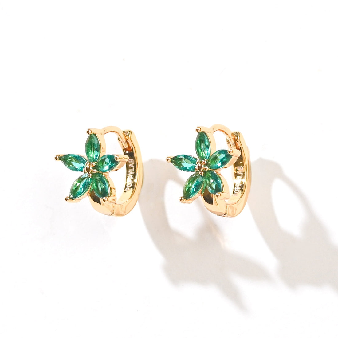 Melur Hoops | Emerald Gold
