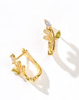 Yasmine Hoops | Lilac and Olive Gold