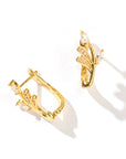 Yasmine Hoops | Clear Gold