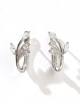 Yasmine Hoops | Clear Silver