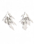Azalea Studs | White Silver