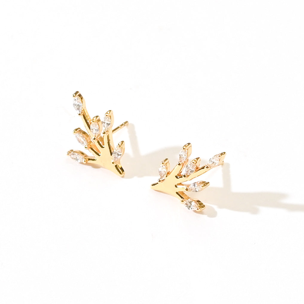 Azalea Studs | White Gold