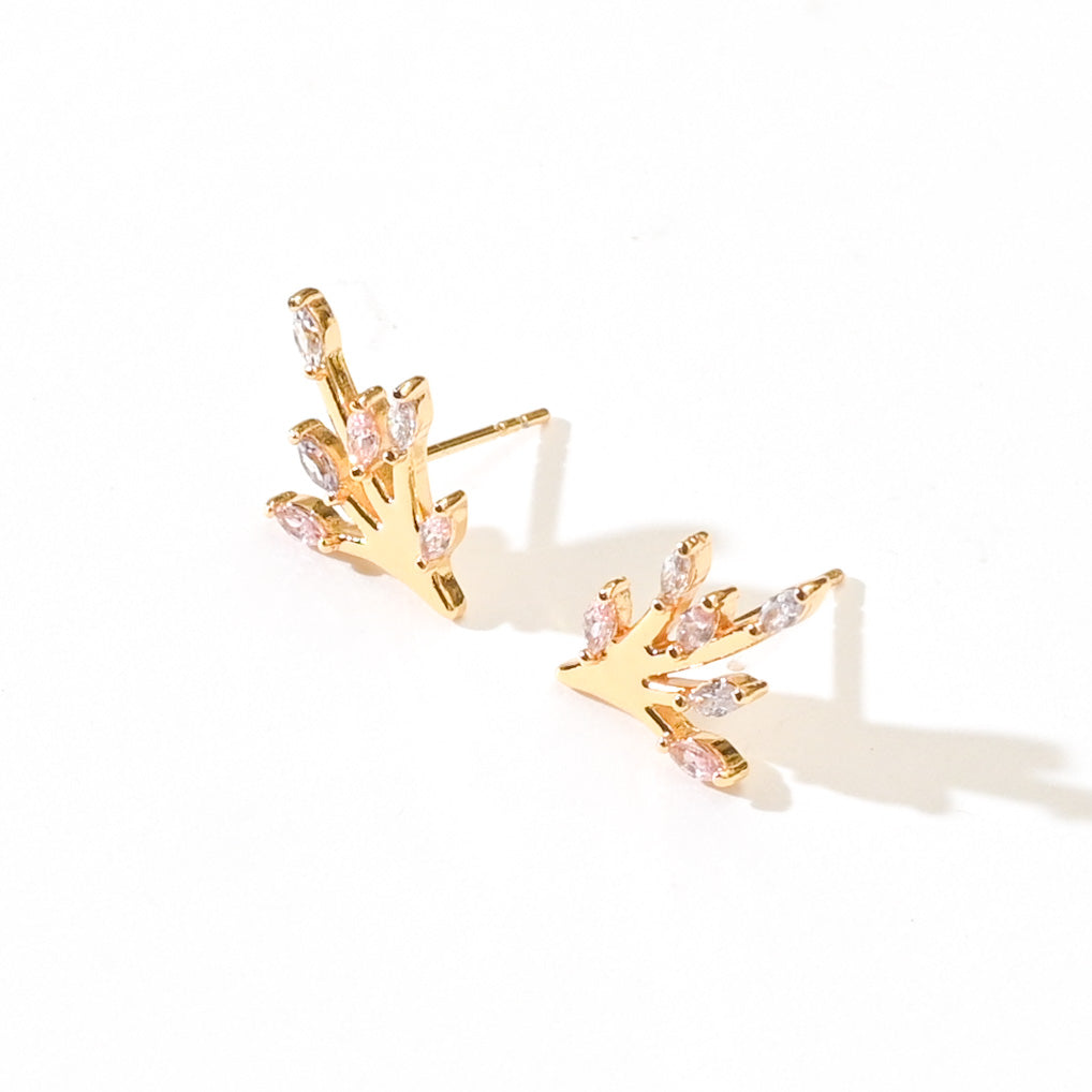 Azalea Studs | Petals Gold