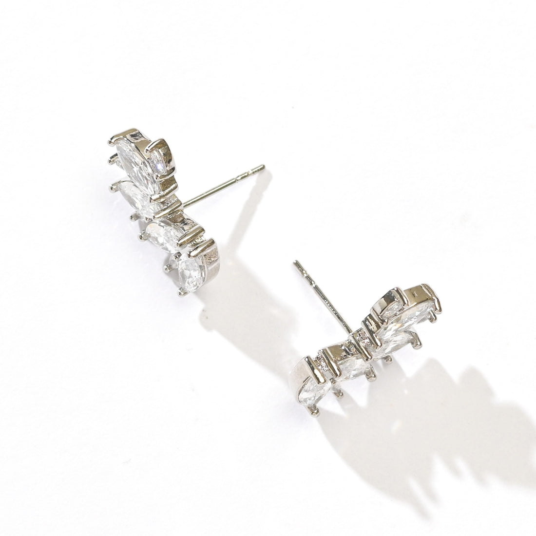 Eliana Studs | White Silver