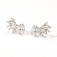 Eliana Studs | White Silver