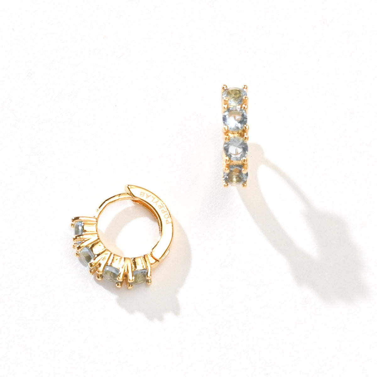 Kaia Huggies | Light Blue Gold