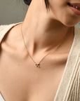 Amy Bow Necklace | Gold
