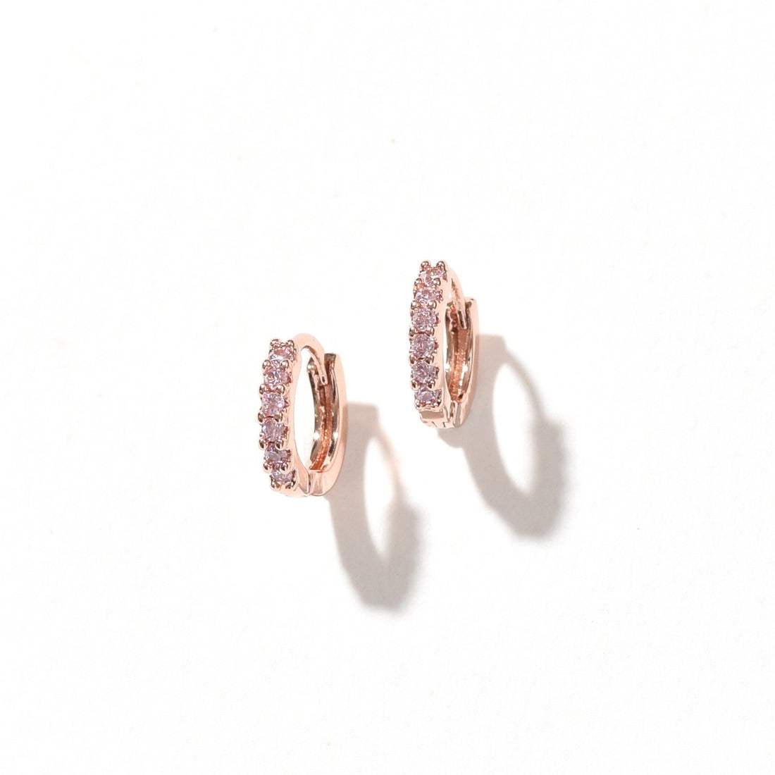 Drea Mini Huggies | Blush Rose Gold