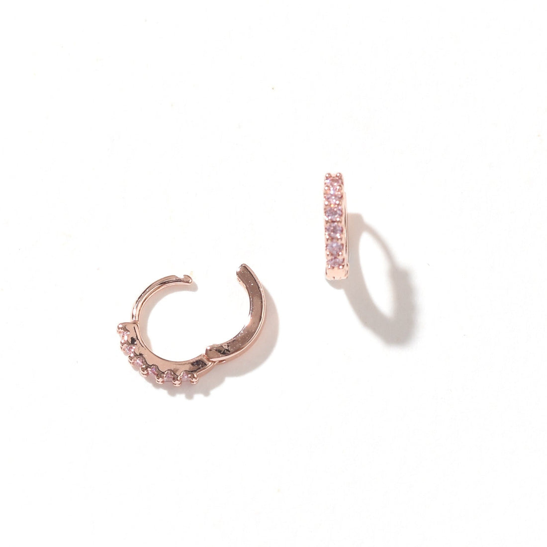 Drea Mini Huggies | Blush Rose Gold