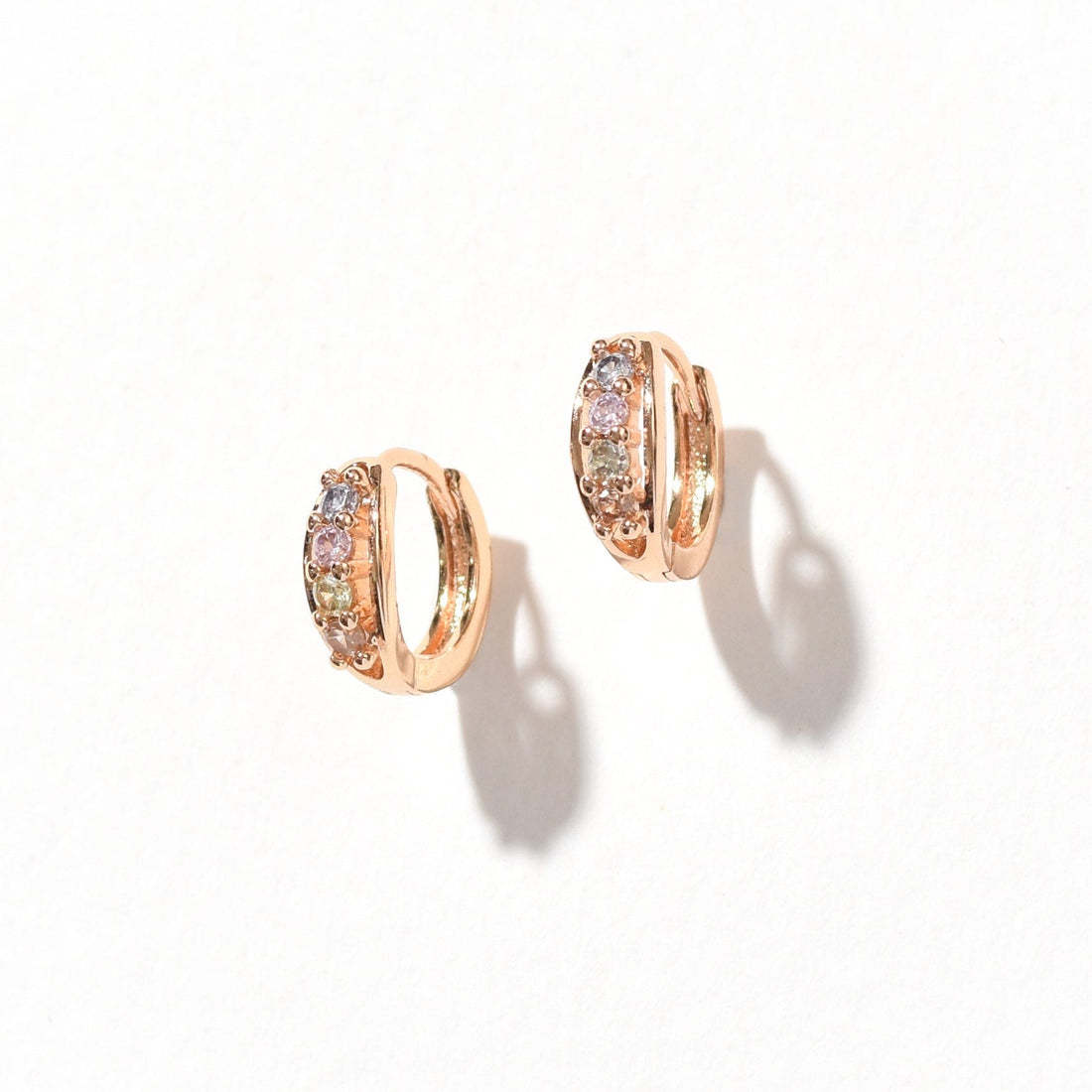Elaine Pastel Huggie | Warm Gold