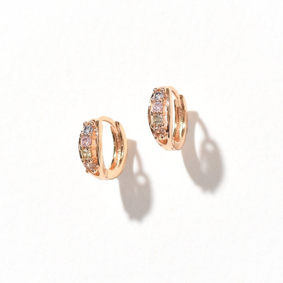 Elaine Pastel Huggie | Warm Gold