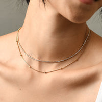 Ava Layered Tennis Necklace | Gold