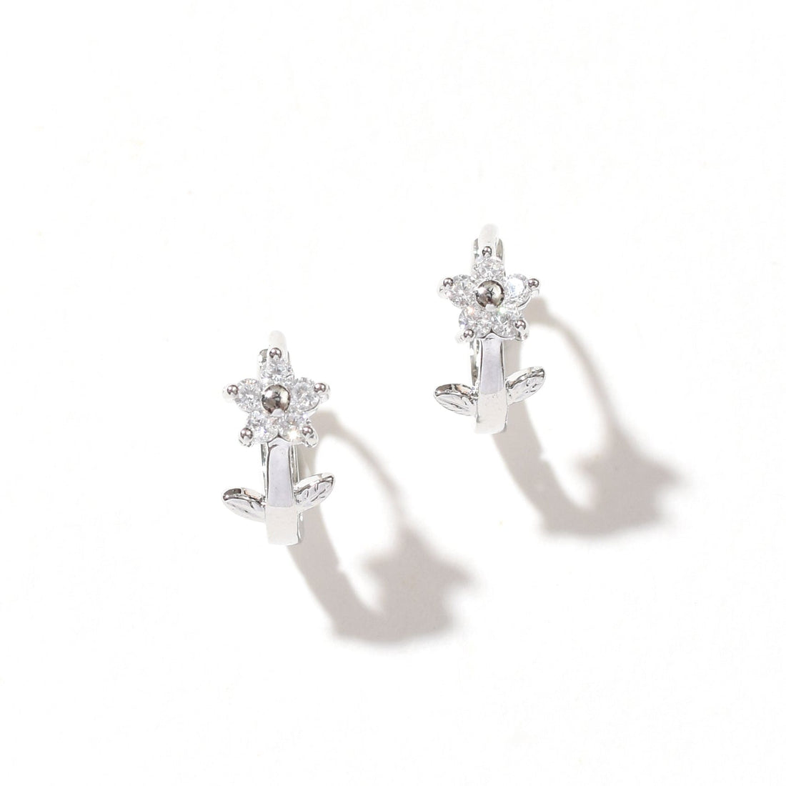 Lorraine Flower Hoop | Silver