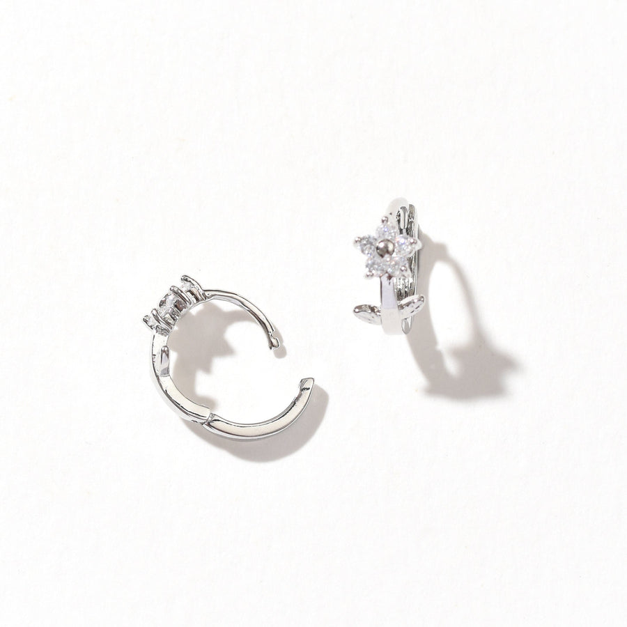 Lorraine Flower Hoop | Silver