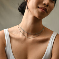 Ava Layered Tennis Necklace | Silver