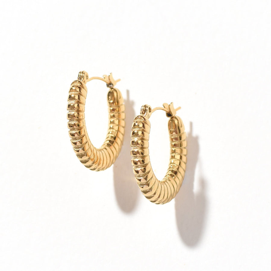 Jean Spiral Hoop | Gold SST