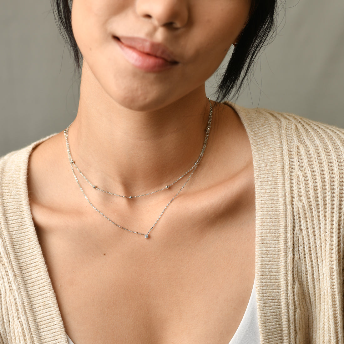 Atlas Layered Necklace | Silver