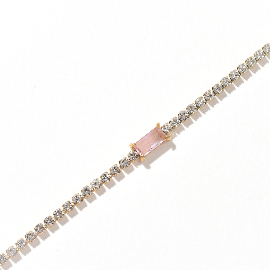 Peyton Tennis Bracelet | Pink
