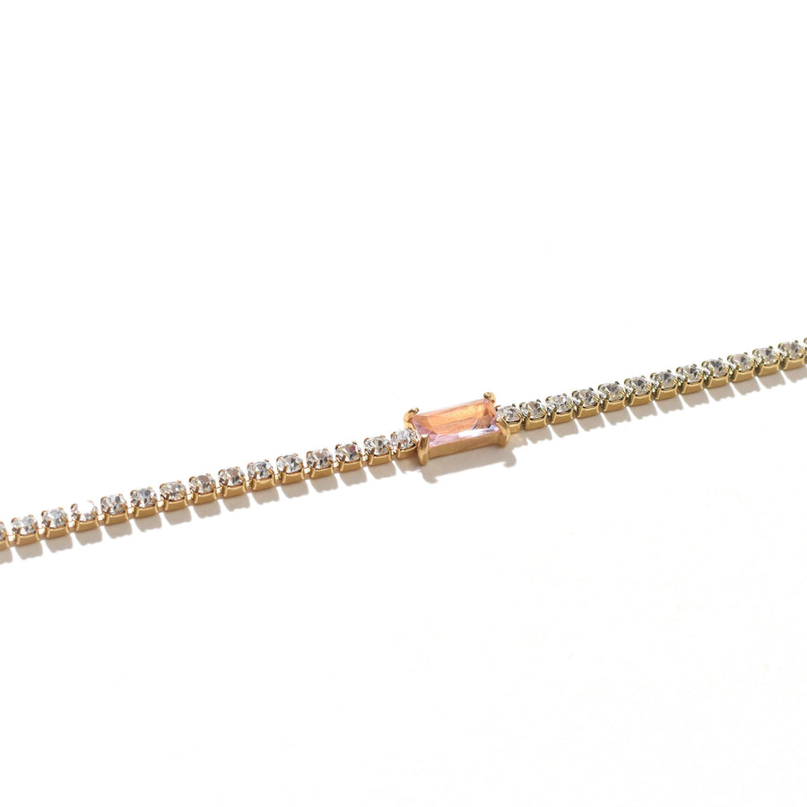 Peyton Tennis Bracelet | Pink