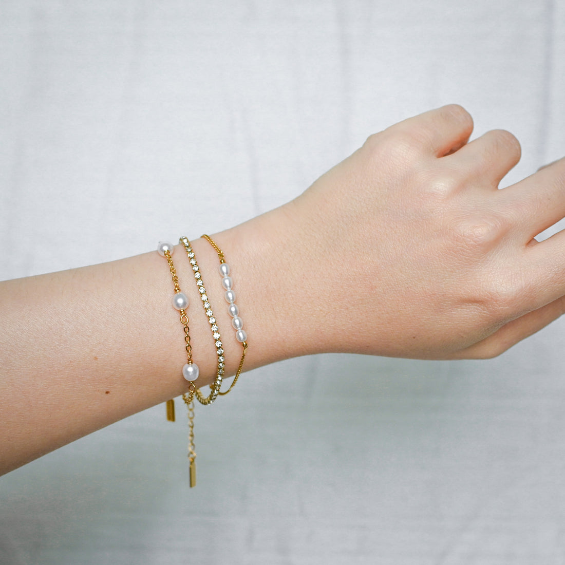 Lune Triple Pearl Bracelet