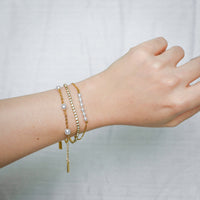 Lune Triple Pearl Bracelet