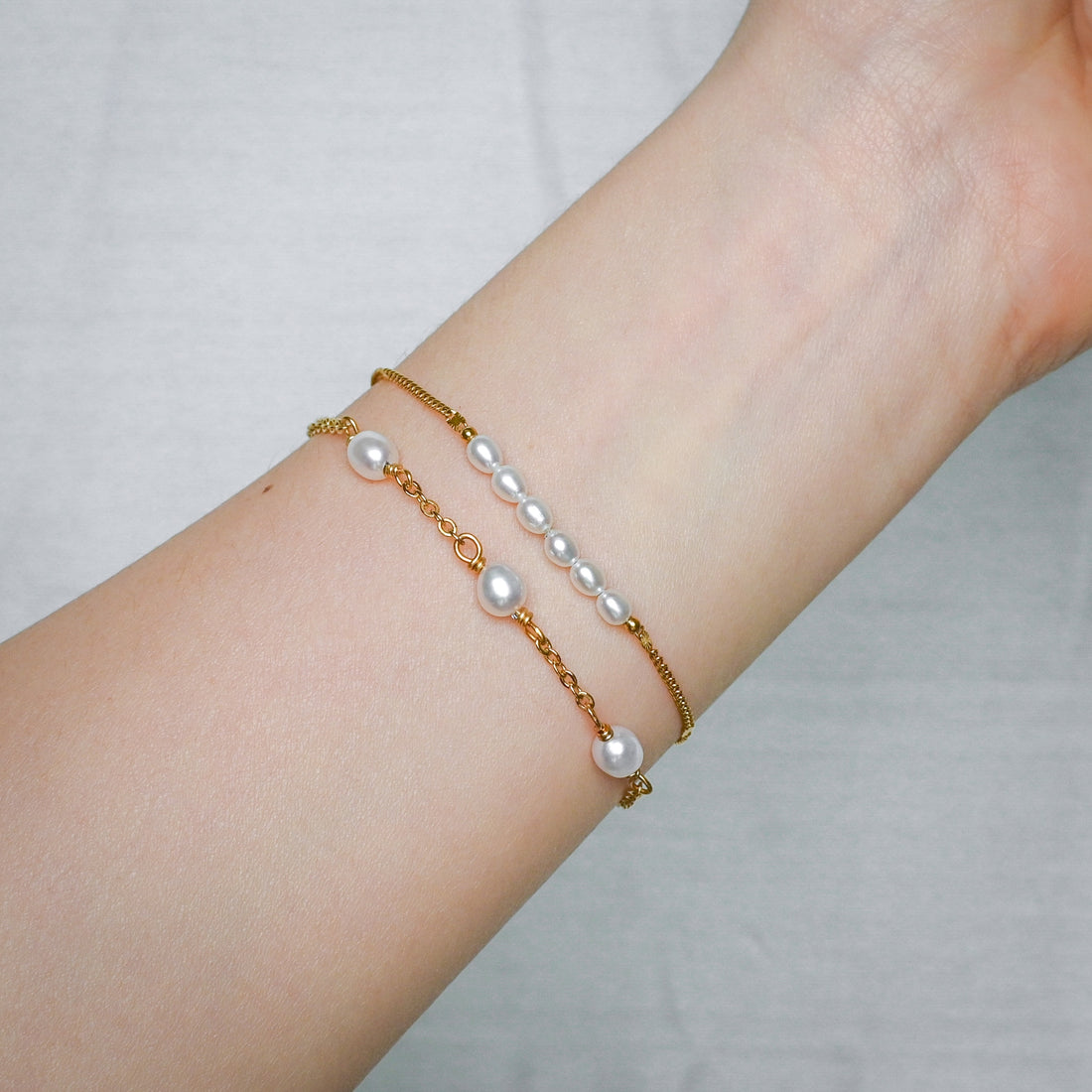 Lune Triple Pearl Bracelet