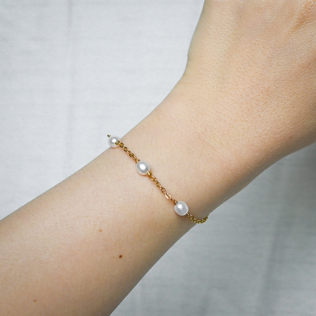 Lune Triple Pearl Bracelet