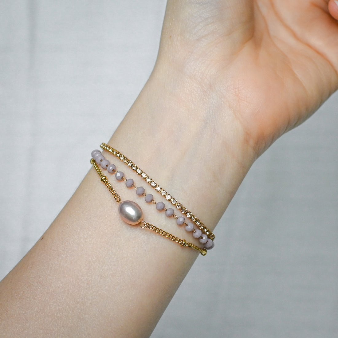 Aveline Pink Pearl Bracelet