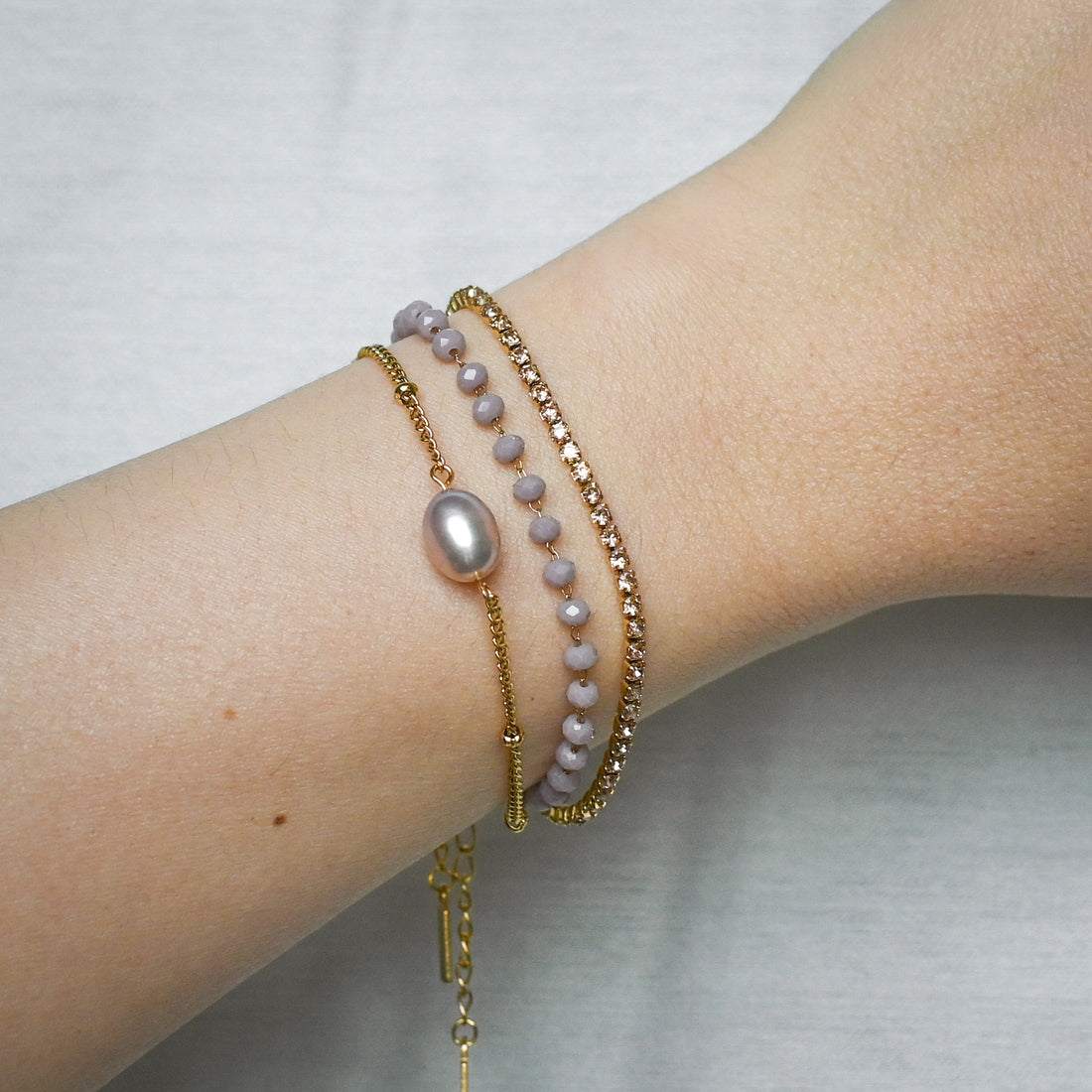 Aveline Pink Pearl Bracelet