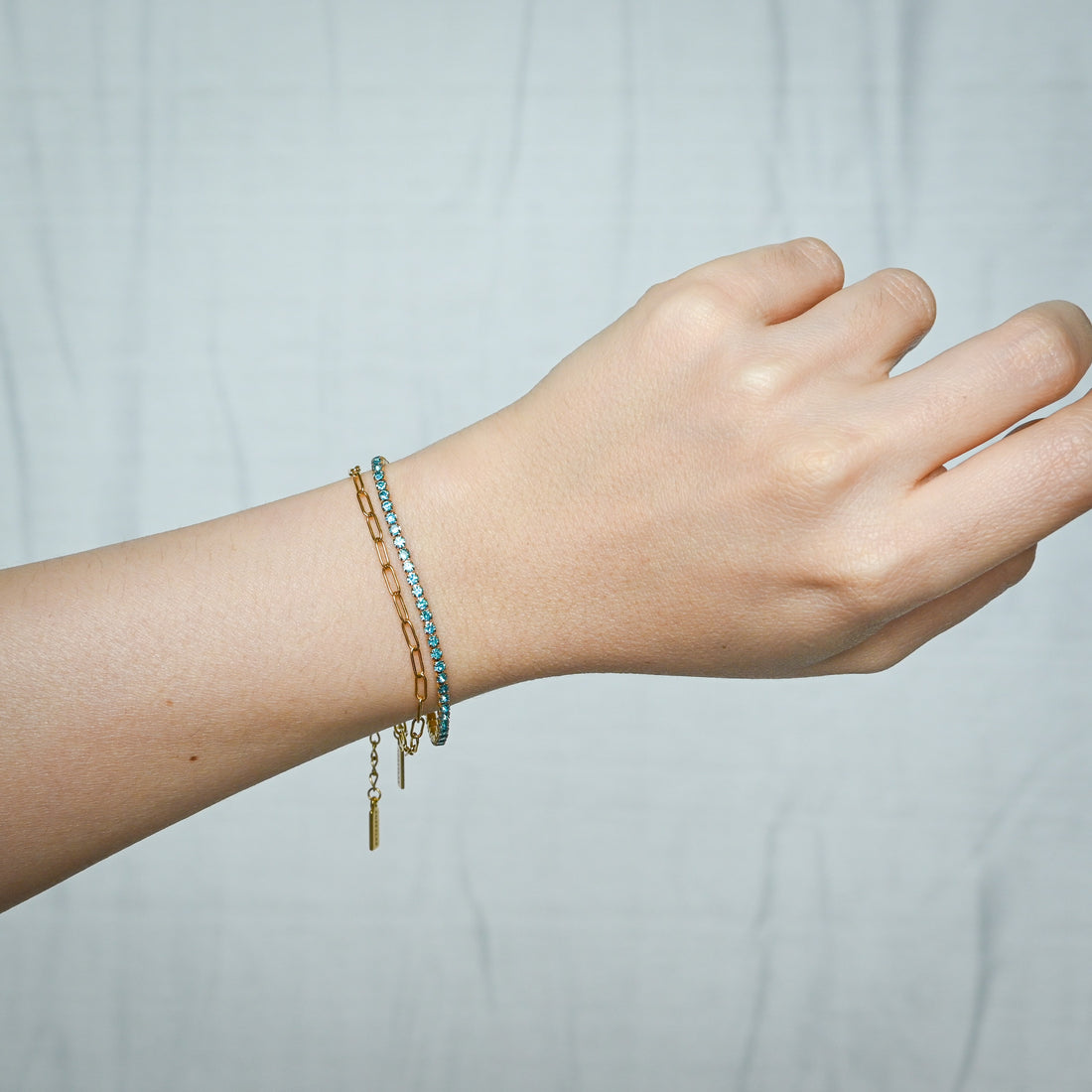 Laura Tennis Bracelet | Teal