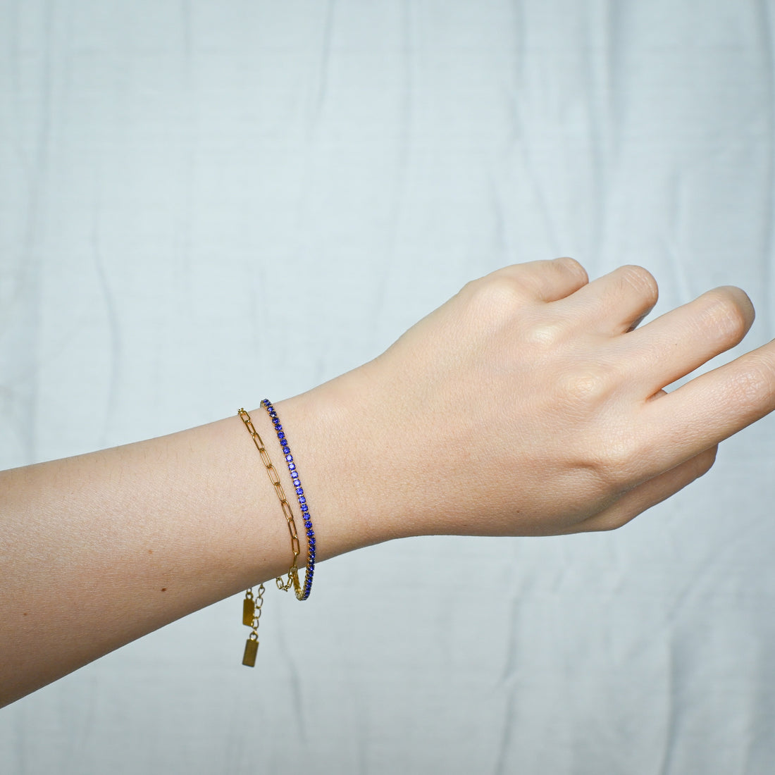 Laura Tennis Bracelet | Azure
