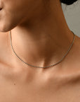 Cora Beaded Necklace | Silver