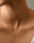 Alba Beaded Chain Necklace | Silver