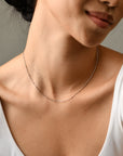 Alba Beaded Chain Necklace | Silver