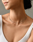 Alba Beaded Chain Necklace | Silver