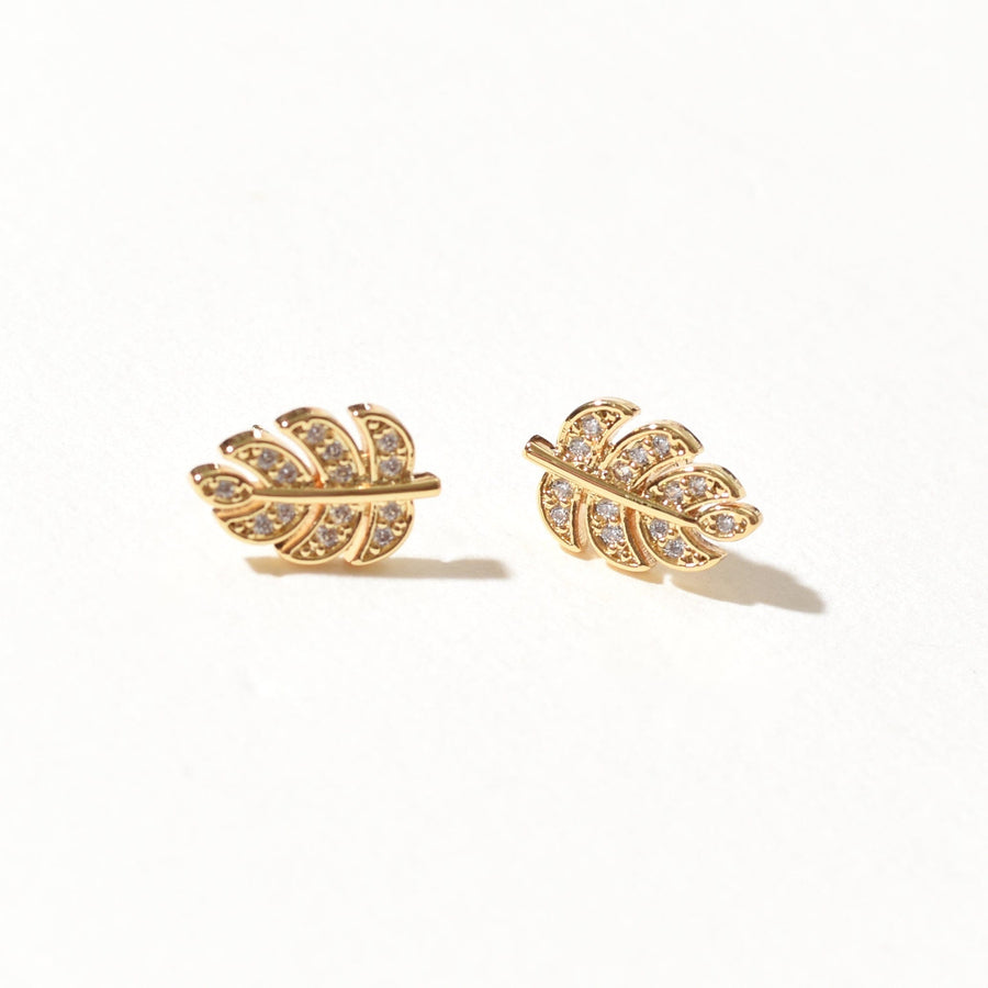 Daun Monstera Stud | Gold